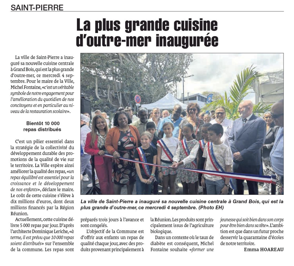 Article Le Quotidien Cuisine Centrale 050924