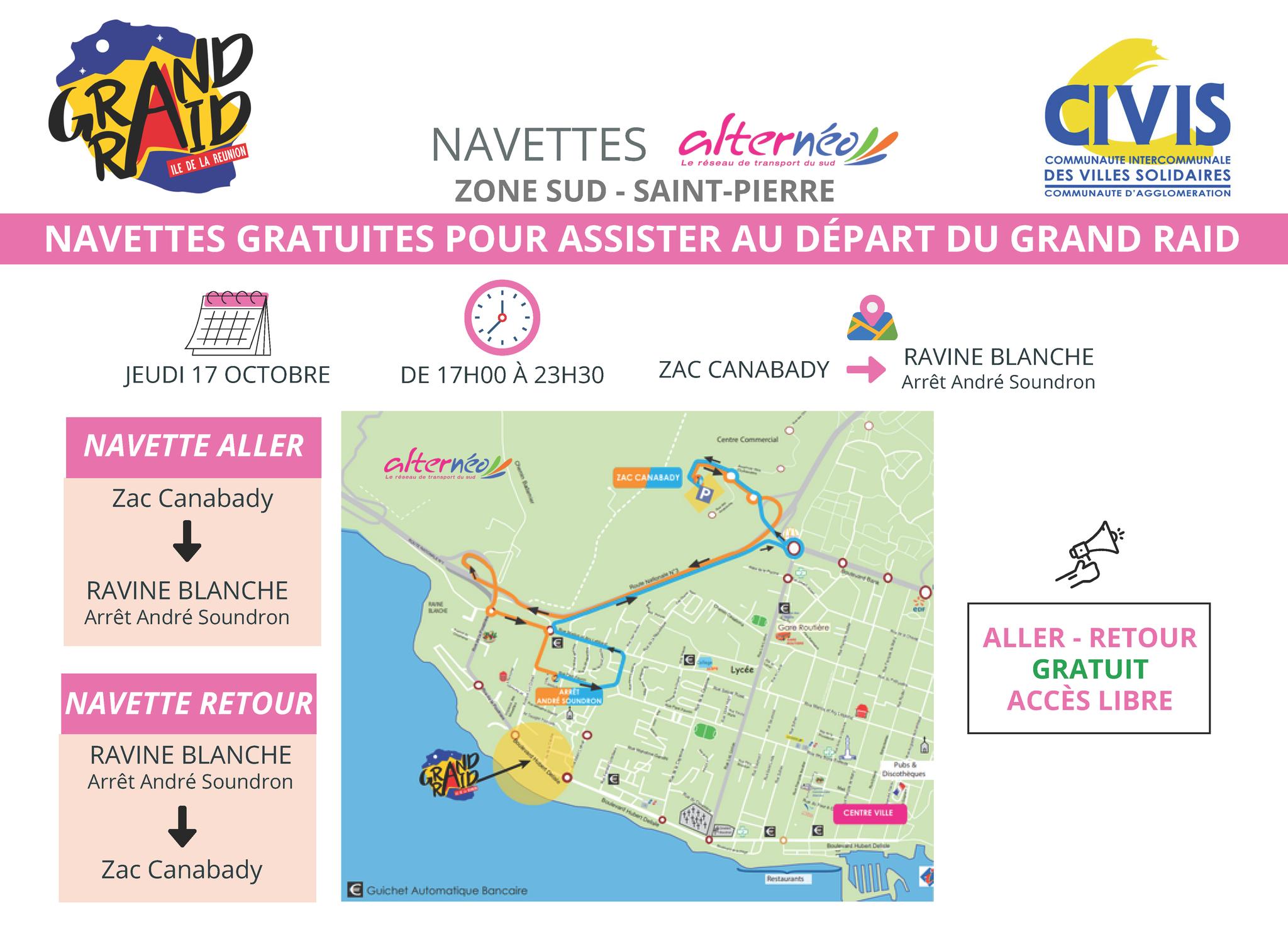 Grand Raid 2024 navettes CIVIS