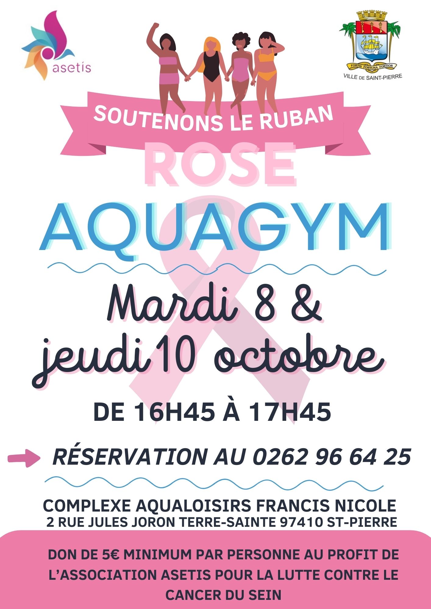 Rose aquagym 8 et 10 octobre 