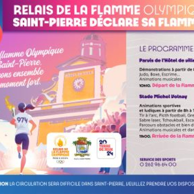 Saint-Pierre, ville relais de la flamme olympique