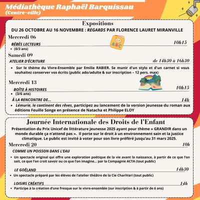 Programme Mediatheques 11 2024