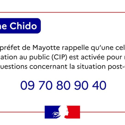 Cyclone Chido : La préfecture a mis en place une cellule d'information du public